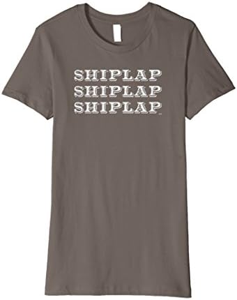 Women's Shiplap Wood Boards T-Shirt - Fixer Upper Shiplap Design XL Asphalt