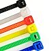 HS Colored Zip Ties Neon Small Nylon Wire Ties Assorted 6 Colors (Green,Yellow, Black, White, Blue, Red) 4 Inch for Crafts,Bulk 600 Pack