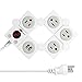 Power Strip Surge Protector Multi Outlet Charging Station Flepow 4-Outlets Patent-Designed Timer Power Strip With Dual USB Charge Ports(5V/2.1A) 1200W/10A FCC Certified, White