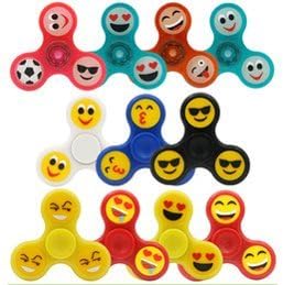 Emoji Party Supplies Party Fidget Spinner Hand Spinner Party Favors (10-Pack) (Colors and Expressions Vary)