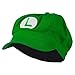 Circle Mario and Luigi Embroidered Cotton Newsboy Cap - Lime