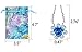 40pcs Bridal Wedding Crystall Hair Pins Blue Rose Hair Pin Bridal Prom Clips with 2 Storage Bags Rose U-shaped Design Collection Crystal Hair Pins Clips (Blue)