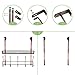 HOMFA Over The Door 5 Hook Organizer Rack With Shelf for Coats, Hats, Robes, Towels (Bronze Finish)