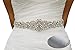 QueenDream Silver Crystal Sashes for Wedding Silver Wedding Bridal Belt Braided Rhinestone Sash