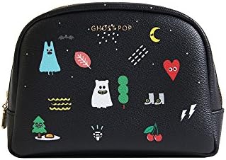 Ghost Pop Boo Pouch Cosmetic Makeup Bag (Black)