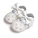 Voberry® Baby Girls Stripe Bow Shoes Toddler Princess Flat Leather Moccasins (0~6Month, White)
