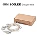 Excelvan Safe Low Voltage 10m/33ft 100 LED String Lights Copper Wire, USB Operated Waterproof Decorative Fairy Starry Lights for Christmas, Wedding, Home, Patio, Garden and Party, Holiday, Cool White