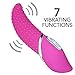Textured Silicone Tongue Vibrator with 7 Powerful Vibrating Functions, G-Spot & Clitoral Stimulation Pink