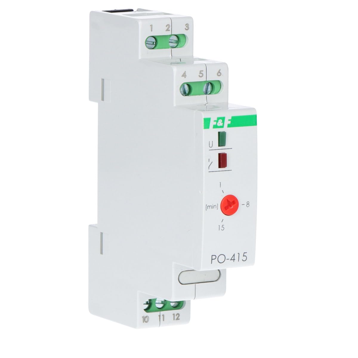 Time Relay 1P 10A 1-15min 24V AC/DC Delayed Waste PO-415-24V f&f 5908312595595