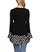Zeagoo Women Tops Long Sleeve Polka Dot Flare Sleeve Elegant Blouses Tee Black XL