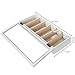 MyGift Vintage White Wood 6-Pair Sunglasses Storage Case w/Clear Acrylic Lid