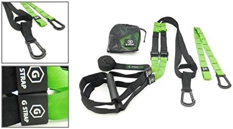 GREEN G-STRAP PRO Home Gym Fitness Trainer (6 COLORS) BEST QUALITY GUARANTEED, Resistance Suspension Workout Training, WARRANTY