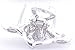 Silver Jaw Crystal hair clips alligator Metal Flowers Wedding Claw Pins Accessories Bows (silver plated)