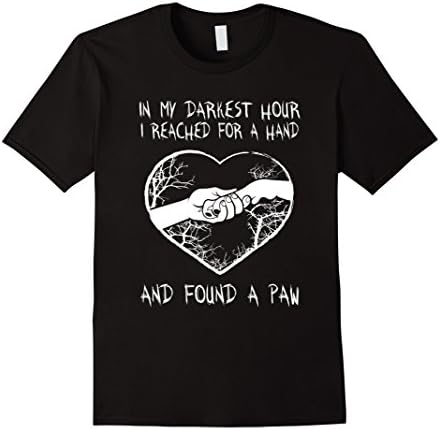 Men's In my darkest hour I reached for a hand and found a paw XL Black