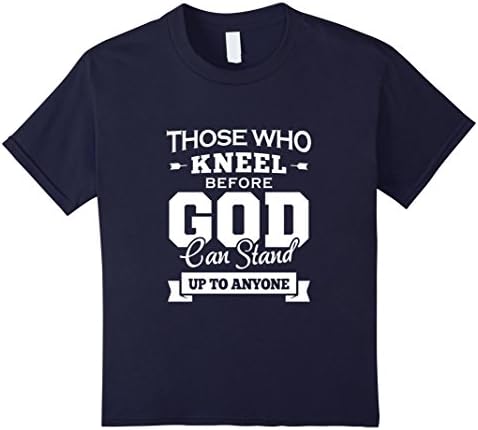 unisex-child Official "Kneel Before God" T-Shrt by Testament Tees 6 Navy