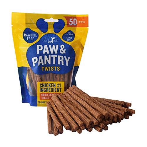 Paw & Pantry 5" Soft & Chewy USAChicken Twists Pack of 50 Rawhide