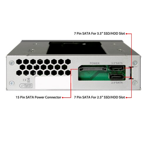 ICY DOCK DuoSwap MB971SP-B 5.25 Inch Hot Swap Drive Caddy / Docking for 2.5 Inch & 3.5 Inch SATA Hard Drive/SSD