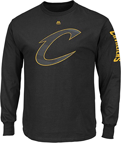 NBA Cleveland Cavaliers Men's Easy Choice Long Sleeve Basic Tee, Medium, Black