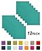 COTTON CRAFT Classic Cotton All Year Luncheon Dinner Napkins - Mitered Corners - Set of 12 - Pure Cotton - Use Every Day - Reusable Cloth Paperless Washable Oversized - 20 inch x 20 inch- Teal
