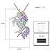 JLJ Rainbow Unicorn Jewelry Set Unicorn Necklace and Unicorn Bracelet Set for Women Girls
