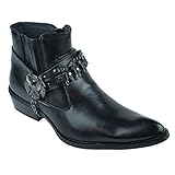 Men's Cowboy Faux Leather Eagle Bullet Gusset Ankle Boots