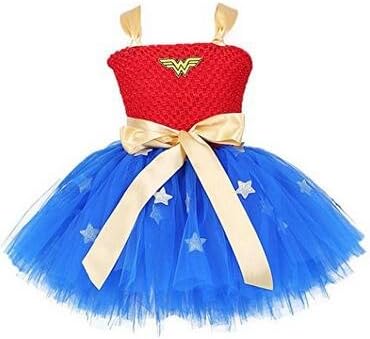 Pretty Choice Girls Halloween Costume Tutu Dress (Red 2, 4-8T)