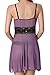LOVEDATE Women's Sexy Lingerie Lace Babydoll Mesh Chemises Strappy Sleepwear (Medium, Purple)