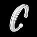 LEECCO Women 925 Sterling Silver Fashion Open C-Shape Bracelets Cuff Bangle