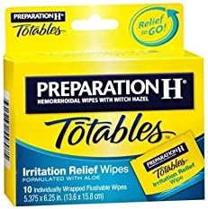 Preparation H Totables, Hemorrhoidal Wipes with Witch Hazel