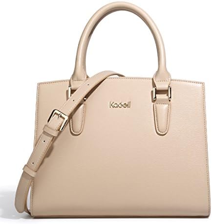 Kadell 2018 New Women Handbags PU Leather Vintage Tote Satchel Shoulder Bags Purse Beige Small