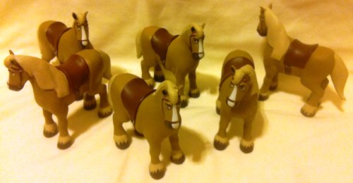 Disney Beauty and the Beast Party Favor Favors Give Aways Goody Bag Fillers Set of 6 Philippe the Horse 3" Pvc Figures Toy