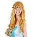 Women's Long Curls Cosplay Wig for Sleeping Beauty Aurora Princess 27 Inch