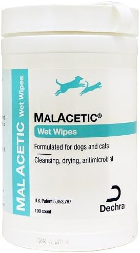 MALACETIC WET WIPES 5" x 7" Wet Wipes/Dry Bath Wipes 100ct