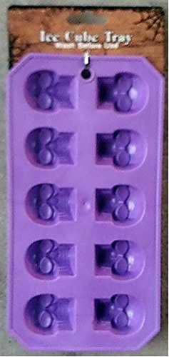 Skull Silicone Ice Cube Tray - Jello - Chocolate - Soap Mold (Halloween Bones)