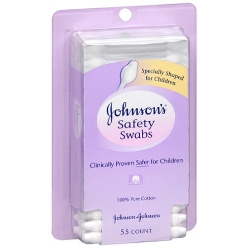 Johnson's Baby Safety Swabs 55 ea Pack of 4