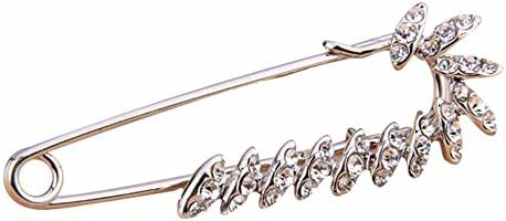 XUKE Ladies Diamond Crystal Silver-Plated Stylish Rhinestone Pin Brooch BCH1K Oval