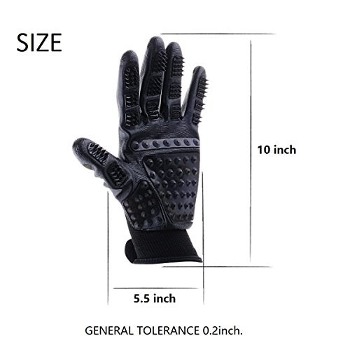 Pet Grooming Gloves, Shedding Brush, Combing and Massage, For Dogs, Horses, Cats, Rabbits, Cows, Other Pets and Livestock, Long & Short Fur, One Pair - Thumbnail 3