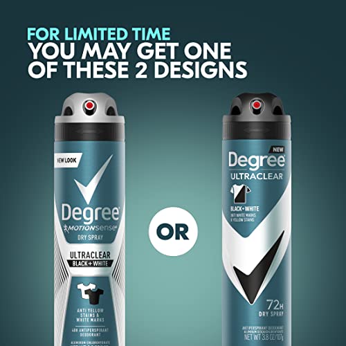 Degree Men Antiperspirant Deodorant Dry Spray Black + White Protects