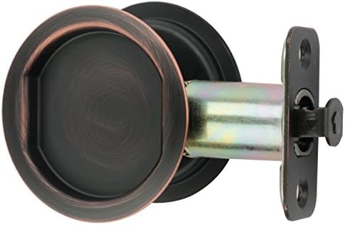 Citiloc Round Hall/Closet Passage Pocket Door Latch Oil Rubbed Bronze