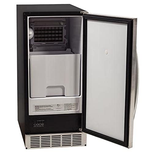 EdgeStar IB450SSP 50 lb. 15 Inch Wide Undercounter Clear Ice Maker with