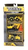 Tonka Real Tough Diecast Construction Crew - 3 Pack (Front Loader, Excavator, and Steam Roller)