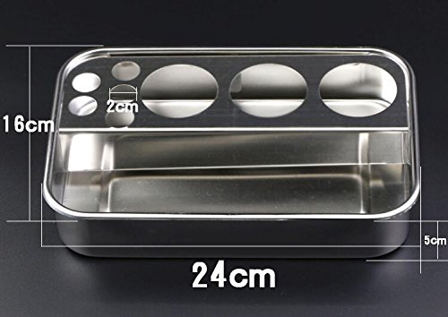 Stainless Steel Tray Medical Dental Instrument Organizer Lab Beauty Salon Tools Holder