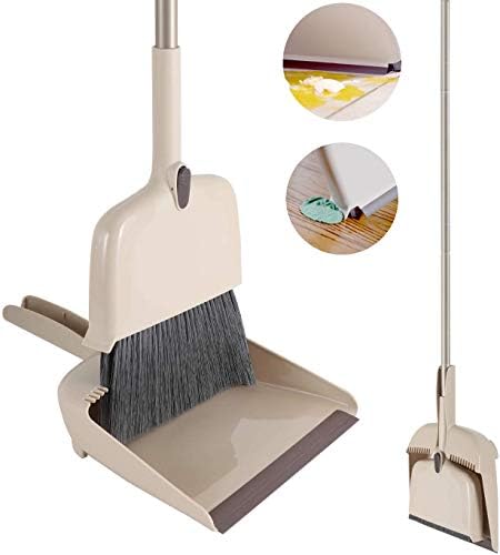 Cleanhome 4in1 ほうき ちりとり セット 結露取り 室内 屋外 コンパクト 収納可能 自立タイプ 138cm調節可能 埃 水 髪の毛取り 窓 壁 鏡 地面に適用 掃除道具