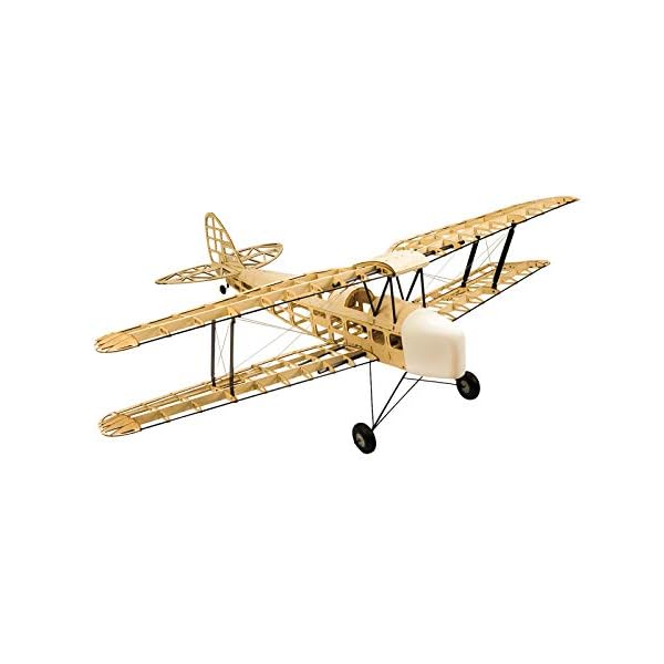JAMARA 006149 - Tiger Moth 1400 mm CNC Lasercut Bausatz - Holzbaukasten, Rumpf aus Balsa- und Sperrholz, Tragflächen aus…