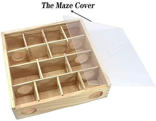 YANGWX Wooden Hamster Maze 2.0, Small Animal Tunnel Toy Labyrinth Dwarf with Cover - Image 4