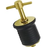 MarineNow Brass T-Handle Drain Plug 1" Diameter Choose Pack Size