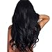 8Pcs 18 Clips 17-26 Inch Curly Straight Full Head Clip in on Hair Extensions Women Lady Hairpiece, standar Weft-dark Black#1, 24 Inch-Curly