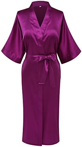 goodmansam Women's Simplicity Style Nightwear Elegant Kimono Robes, Long