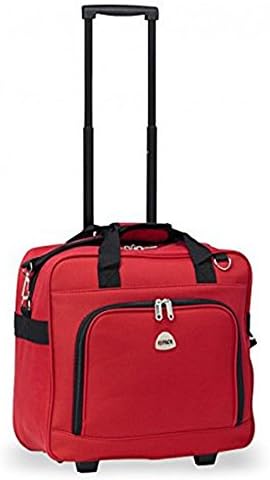 16" Rolling Trolley Shoulder Carryon Bag w/ EZ Travel Luggage Tag