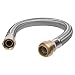 SharkBite U3088FLEX24LFA Flexible Water Heater Connector 3/4 Inch x 3/4 Inch x 24 Inch, Push-to-Connect Braided Stainless Steel Water Heater Hose, Push-to-Connect, PEX, Copper, CPVC